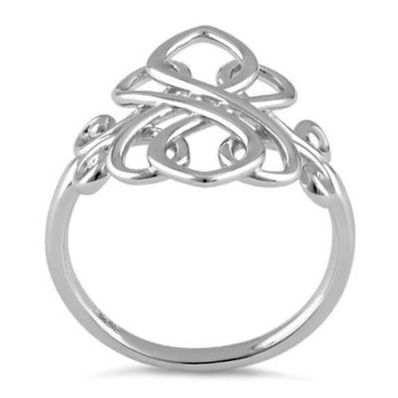 Sterling Silver Unique Celtic Ring New